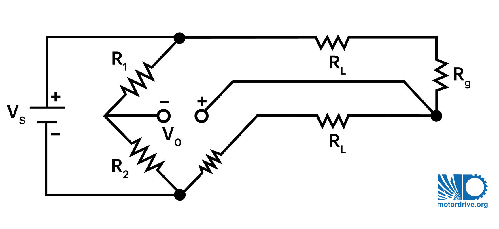 RTD سه سیمه متصل به پل واتستون