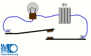 استفاده از رله در روشن کردن لامپ